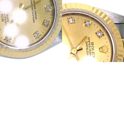 ROLEX ロレックス 69173G デイトジャスト 10P ダイヤモンド 腕時計 SS レディース 中古
