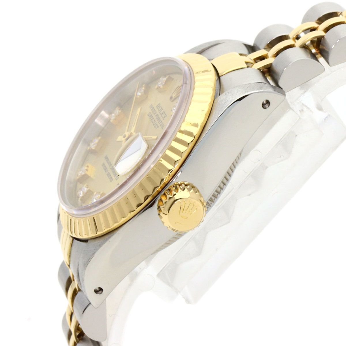 ROLEX ロレックス 69173G デイトジャスト 10P ダイヤモンド 腕時計 SS レディース 中古