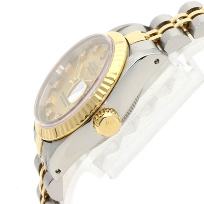 ROLEX ロレックス 69173G デイトジャスト 10P ダイヤモンド 腕時計 SS レディース 中古