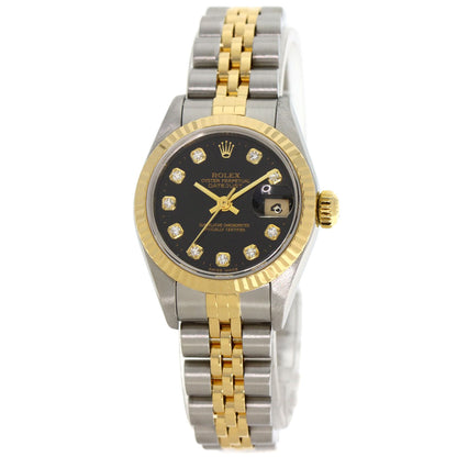 ROLEX ロレックス 79173G デイトジャスト 10P ダイヤモンド 腕時計 SS レディース 中古