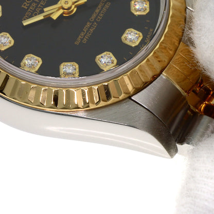ROLEX ロレックス 79173G デイトジャスト 10P ダイヤモンド 腕時計 SS レディース 中古