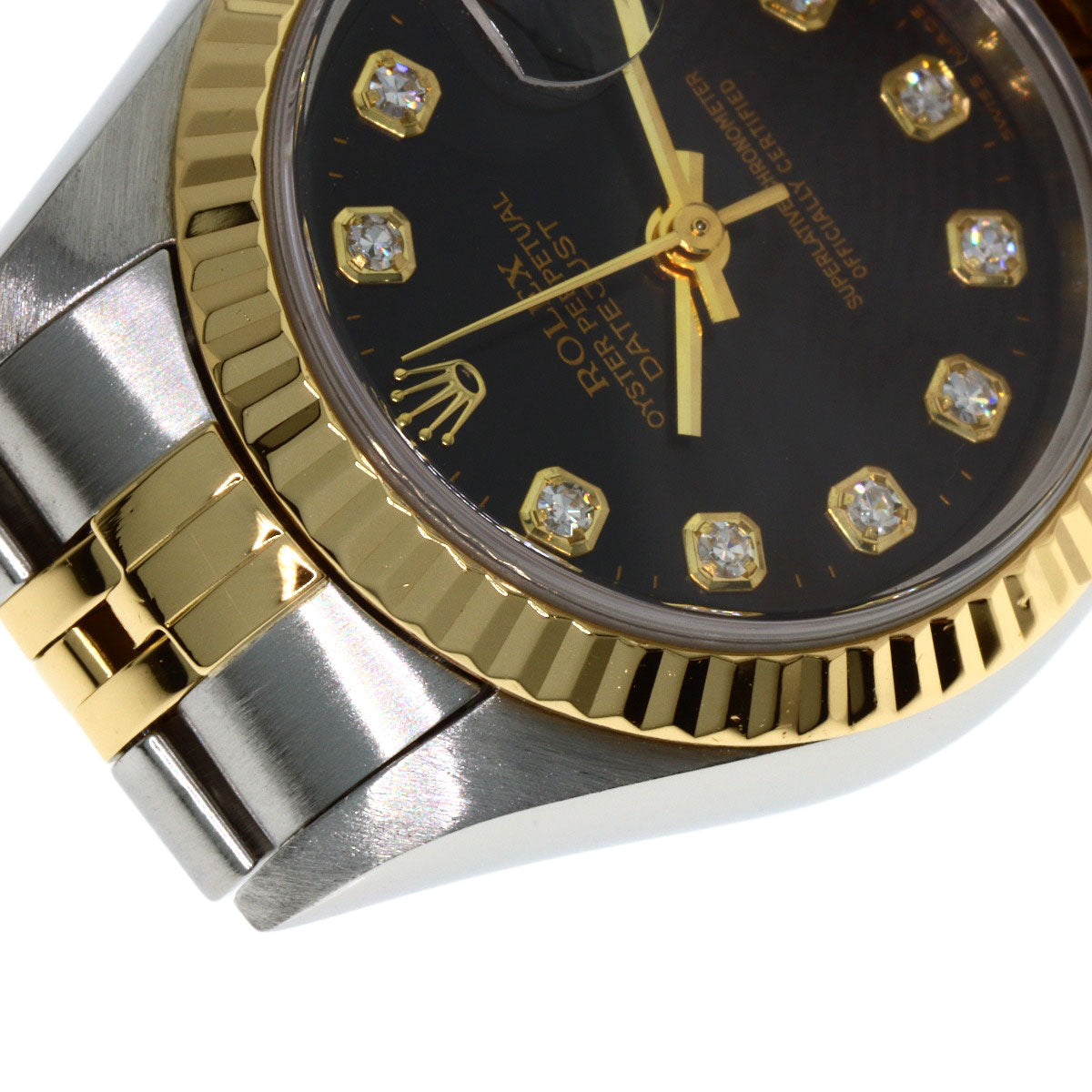 ROLEX ロレックス 79173G デイトジャスト 10P ダイヤモンド 腕時計 SS レディース 中古