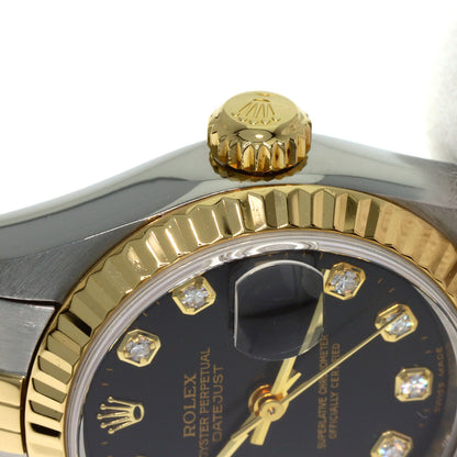 ROLEX ロレックス 79173G デイトジャスト 10P ダイヤモンド 腕時計 SS レディース 中古