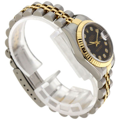 ROLEX ロレックス 79173G デイトジャスト 10P ダイヤモンド 腕時計 SS レディース 中古