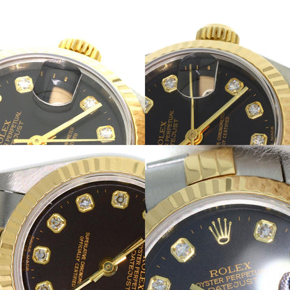 ROLEX ロレックス 79173G デイトジャスト 10P ダイヤモンド 腕時計 SS レディース 中古