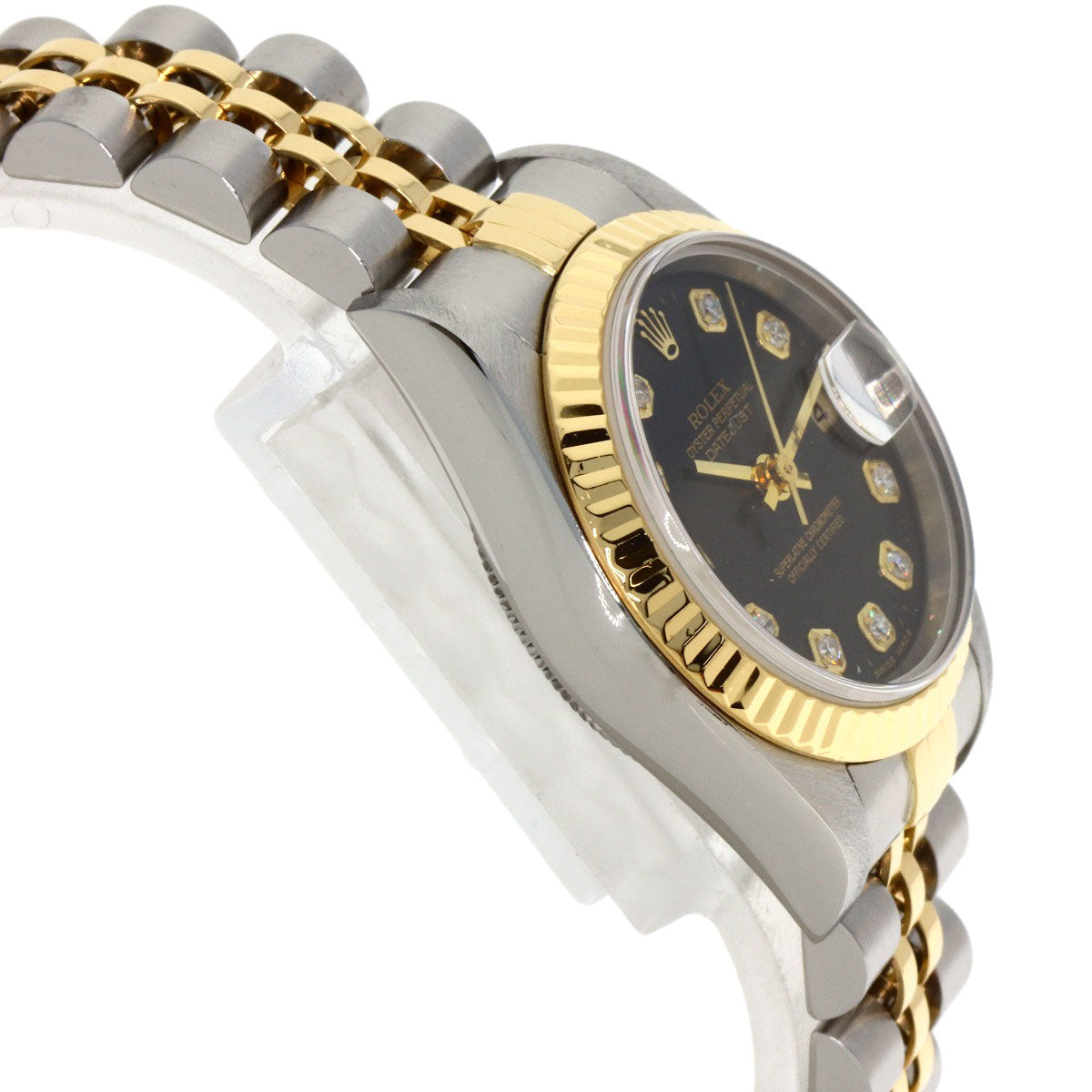 ROLEX ロレックス 79173G デイトジャスト 10P ダイヤモンド 腕時計 SS レディース 中古