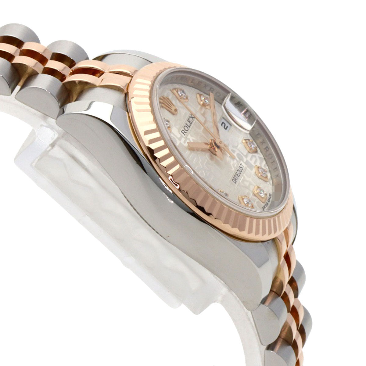 ROLEX ロレックス 179171G デイトジャスト 10P ダイヤモンド 腕時計 SS レディース 中古