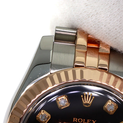 ROLEX ロレックス 179171G デイトジャスト 10P ダイヤモンド 腕時計 SS レディース 中古