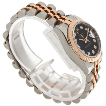 ROLEX ロレックス 179171G デイトジャスト 10P ダイヤモンド 腕時計 SS レディース 中古
