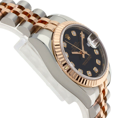 ROLEX ロレックス 179171G デイトジャスト 10P ダイヤモンド 腕時計 SS レディース 中古