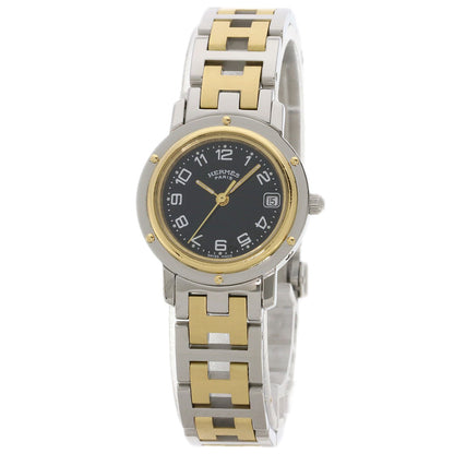 HERMES エルメス CL4.220 クリッパー 腕時計 SS レディース 中古