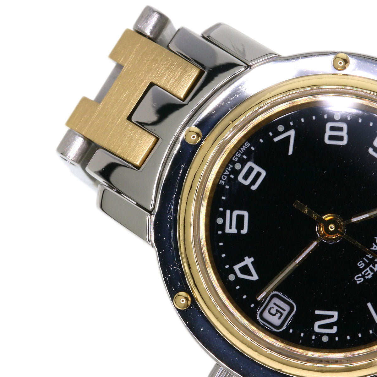 HERMES エルメス CL4.220 クリッパー 腕時計 SS レディース 中古