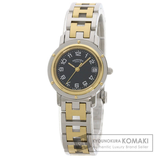 HERMES エルメス CL4.220 クリッパー 腕時計 SS レディース 中古