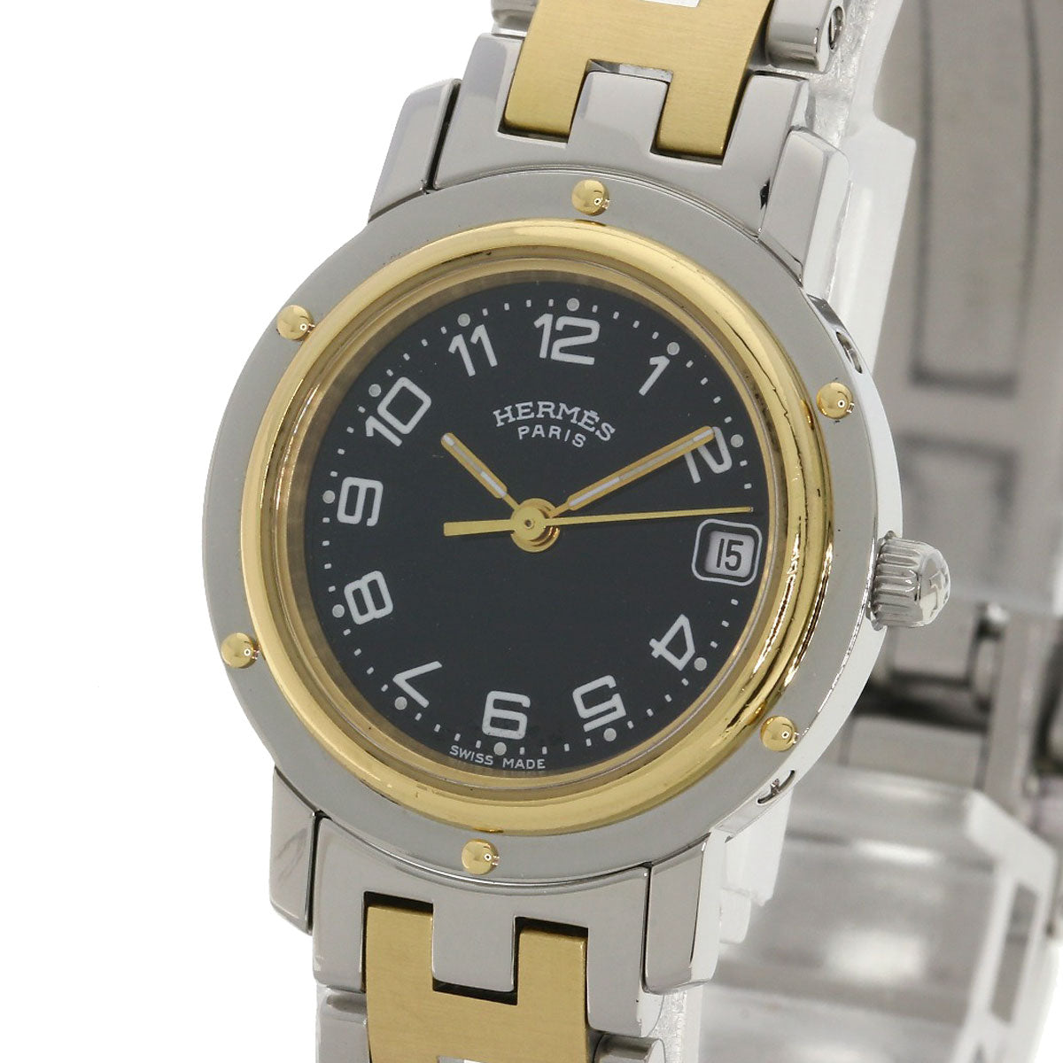 HERMES エルメス CL4.220 クリッパー 腕時計 SS レディース 中古
