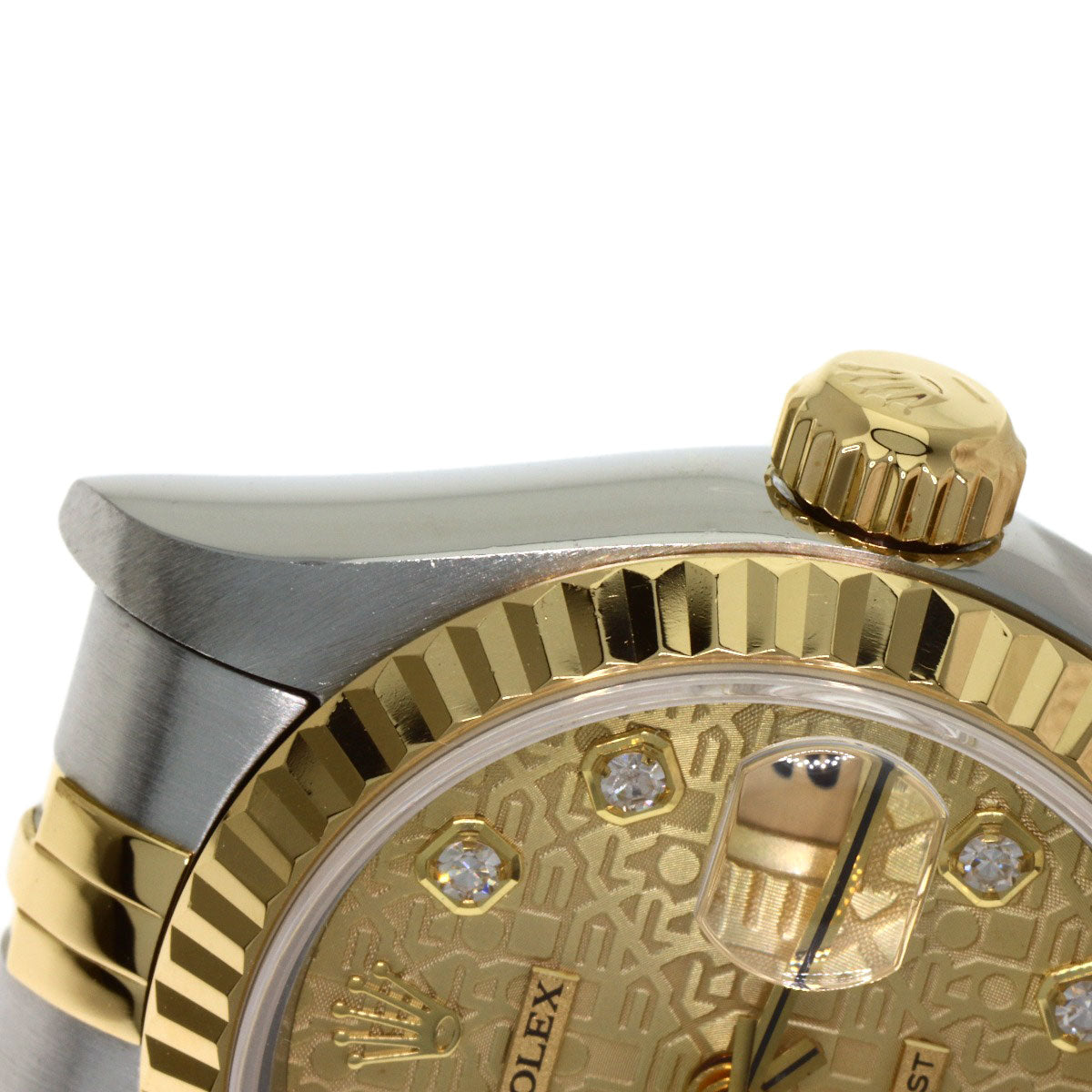 ROLEX ロレックス 69173G デイトジャスト 10P ダイヤモンド 腕時計 SS レディース 中古