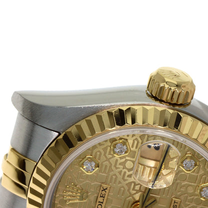 ROLEX ロレックス 69173G デイトジャスト 10P ダイヤモンド 腕時計 SS レディース 中古