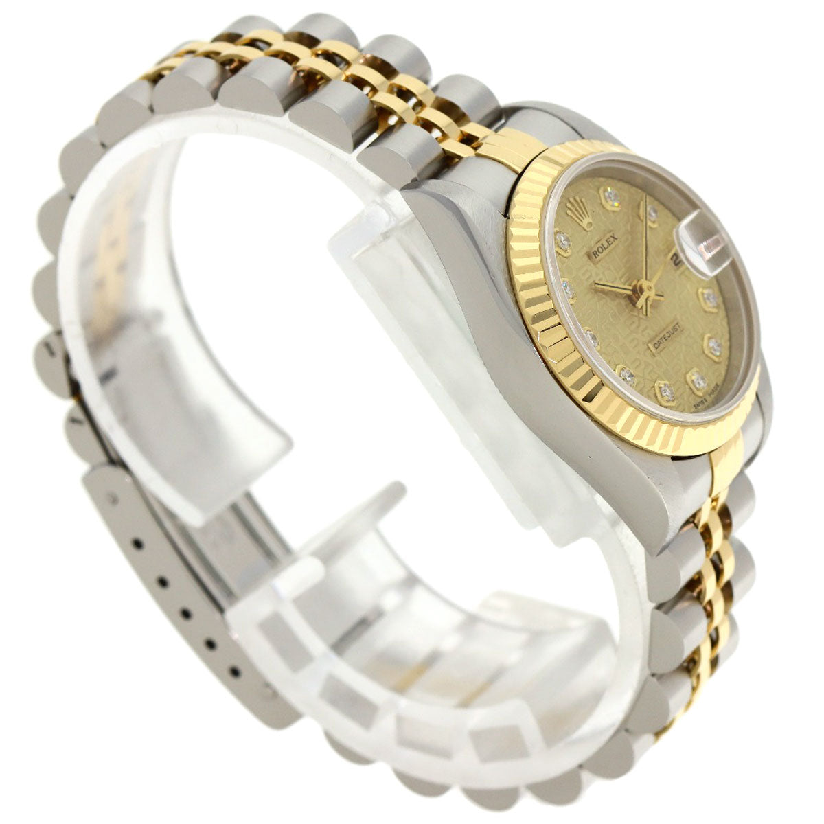 ROLEX ロレックス 69173G デイトジャスト 10P ダイヤモンド 腕時計 SS レディース 中古
