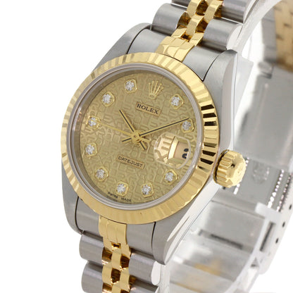 ROLEX ロレックス 69173G デイトジャスト 10P ダイヤモンド 腕時計 SS レディース 中古