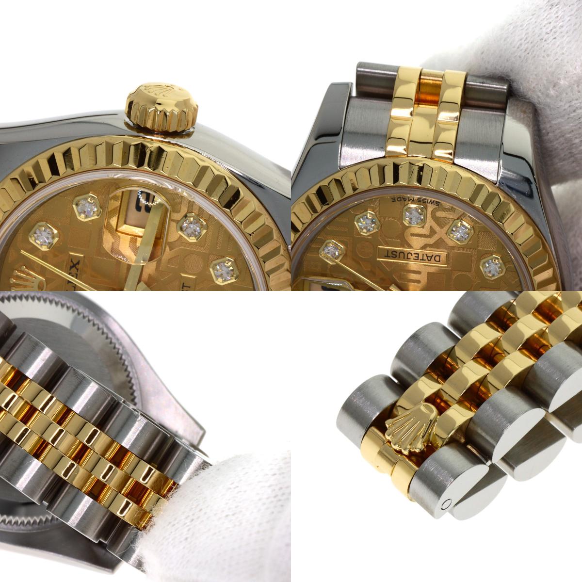 ロレックス 179173G デイトジャスト 10P ダイヤモンド 腕時計 中古 商品画像18