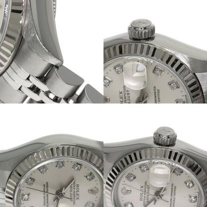 ROLEX ロレックス 69174G デイトジャスト 10P ダイヤモンド 腕時計 SS レディース 中古
