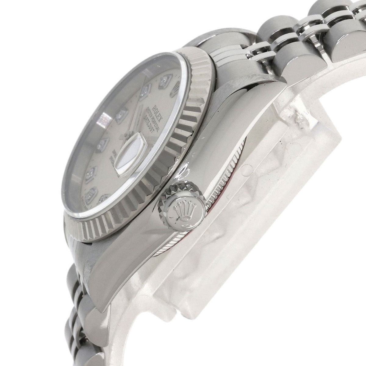 ROLEX ロレックス 69174G デイトジャスト 10P ダイヤモンド 腕時計 SS レディース 中古
