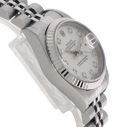 ROLEX ロレックス 69174G デイトジャスト 10P ダイヤモンド 腕時計 SS レディース 中古