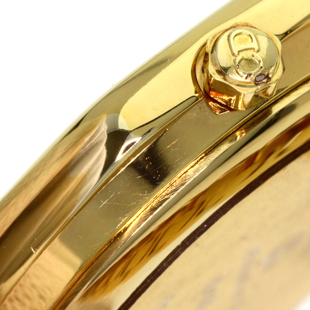 CHRISTIAN DIOR クリスチャンディオール D48-153 オクタゴン 腕時計 GP レディース 中古