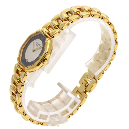 CHRISTIAN DIOR クリスチャンディオール D48-153 オクタゴン 腕時計 GP レディース 中古