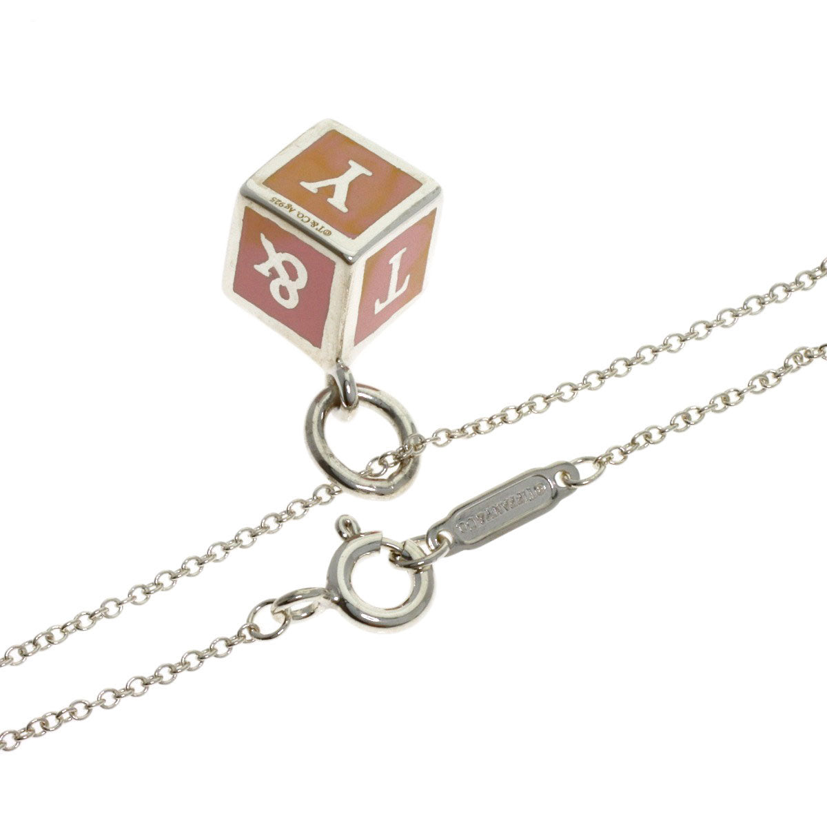 ティファニー ロゴ キューブ エナメル ネックレス 中古 商品画像3
