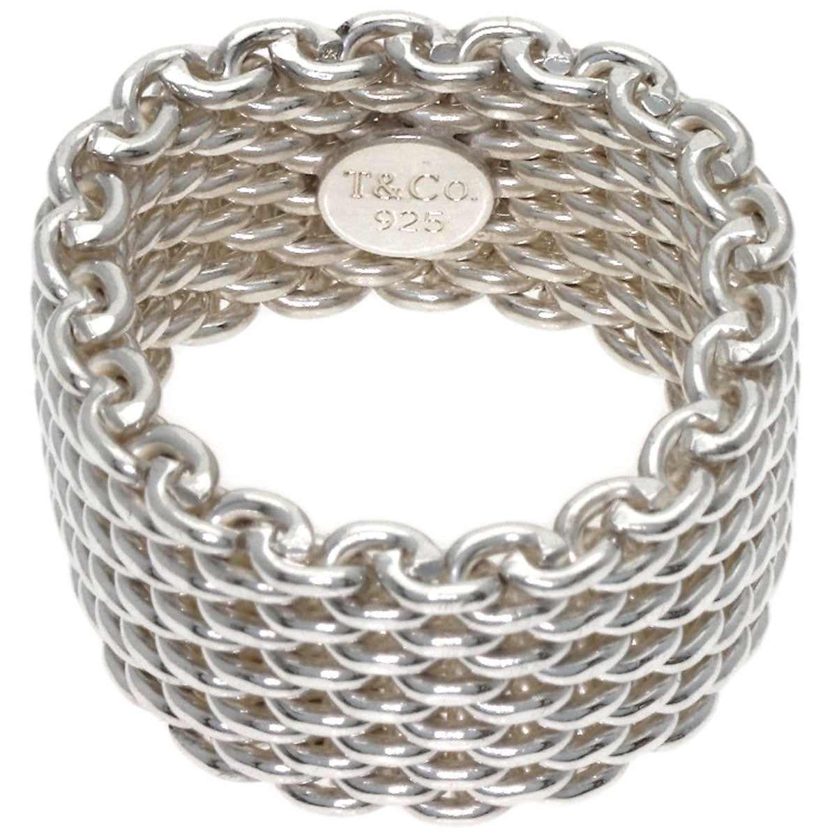 TIFFANY&Co. ティファニー サマセット メッシュ リング・指輪 SV レディース 中古
