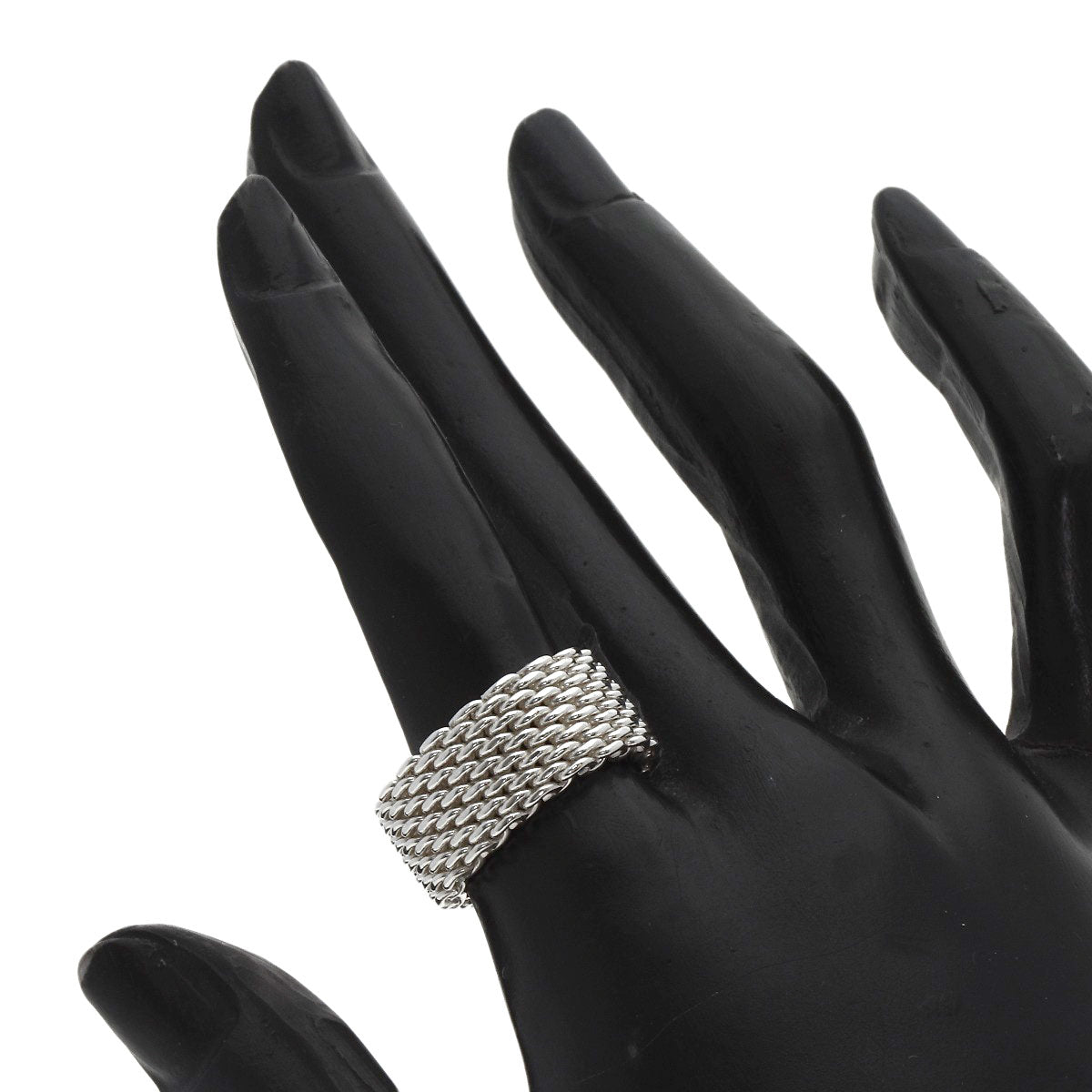 TIFFANY&Co. ティファニー サマセット メッシュ リング・指輪 SV レディース 中古