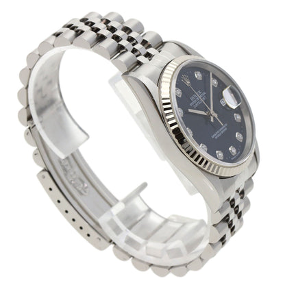 ROLEX ロレックス 16234G デイトジャスト 10P ダイヤモンド 腕時計 SS メンズ 中古