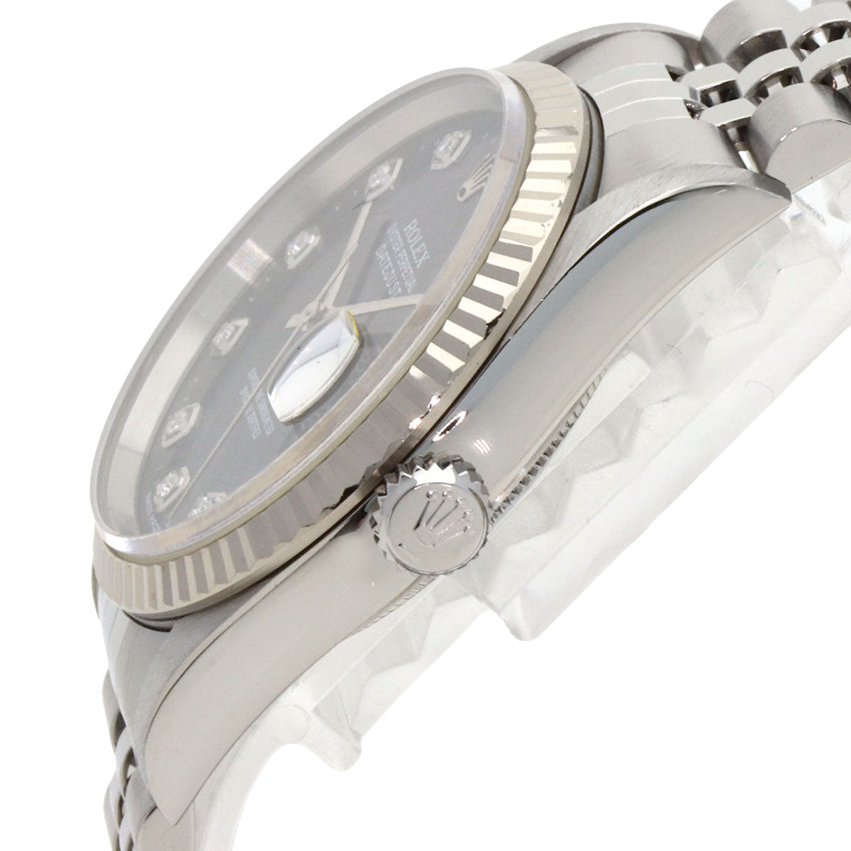 ROLEX ロレックス 16234G デイトジャスト 10P ダイヤモンド 腕時計 SS メンズ 中古