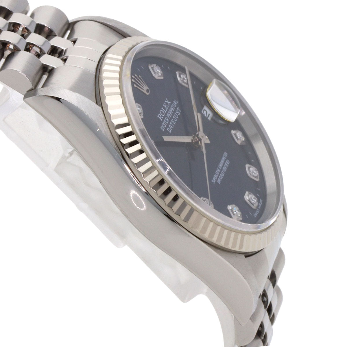 ROLEX ロレックス 16234G デイトジャスト 10P ダイヤモンド 腕時計 SS メンズ 中古