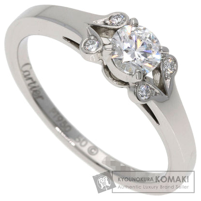 CARTIER カルティエ バレリーナ ソリテール ブリリアントカット ダイヤモンド #50 E-VS1-EX リング・指輪 PT950 レディース 中古