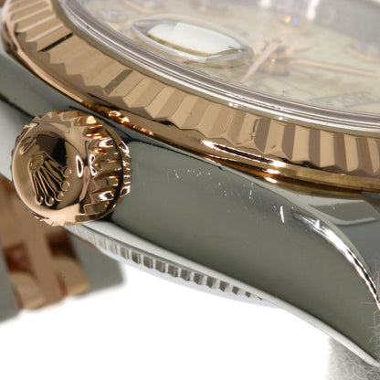 ROLEX ロレックス 179171G デイトジャスト 10P ダイヤモンド 腕時計 SS レディース 中古