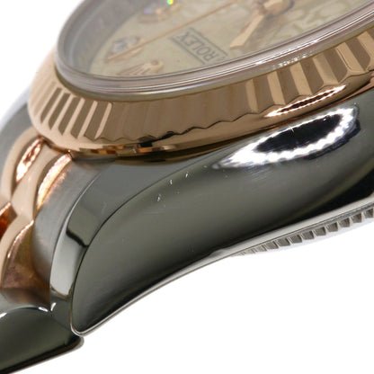 ROLEX ロレックス 179171G デイトジャスト 10P ダイヤモンド 腕時計 SS レディース 中古