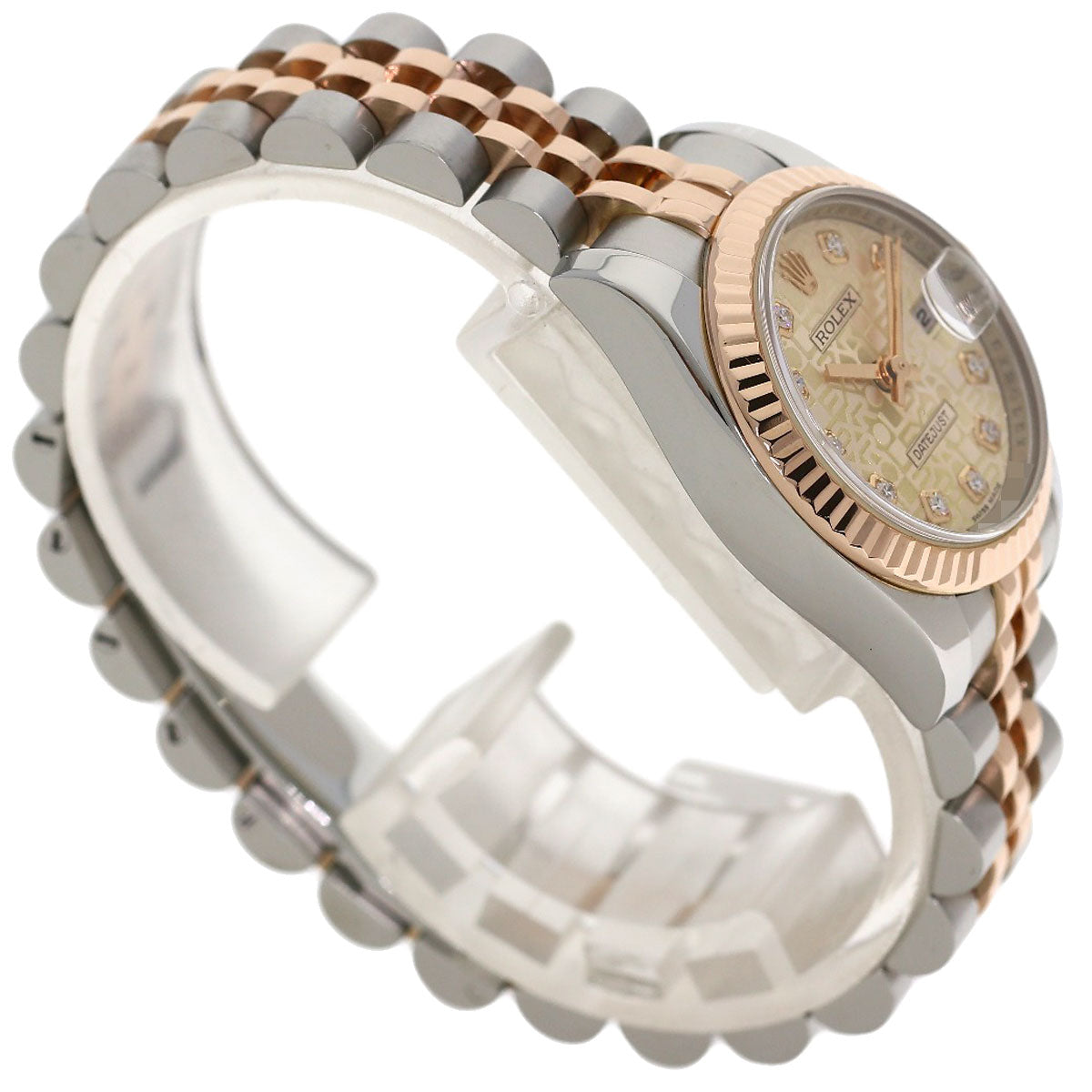 ROLEX ロレックス 179171G デイトジャスト 10P ダイヤモンド 腕時計 SS レディース 中古
