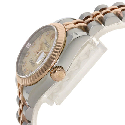 ROLEX ロレックス 179171G デイトジャスト 10P ダイヤモンド 腕時計 SS レディース 中古