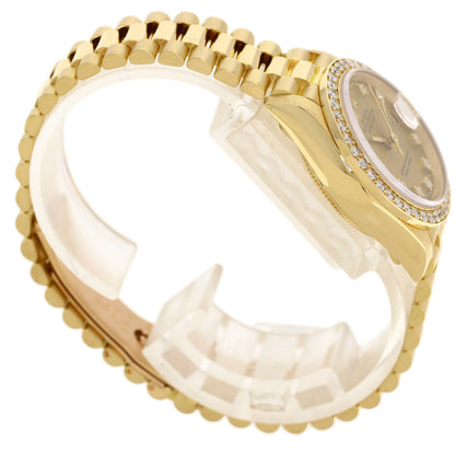 ROLEX ロレックス 69138G デイトジャスト 10P ダイヤモンド 腕時計 K18YG レディース 中古