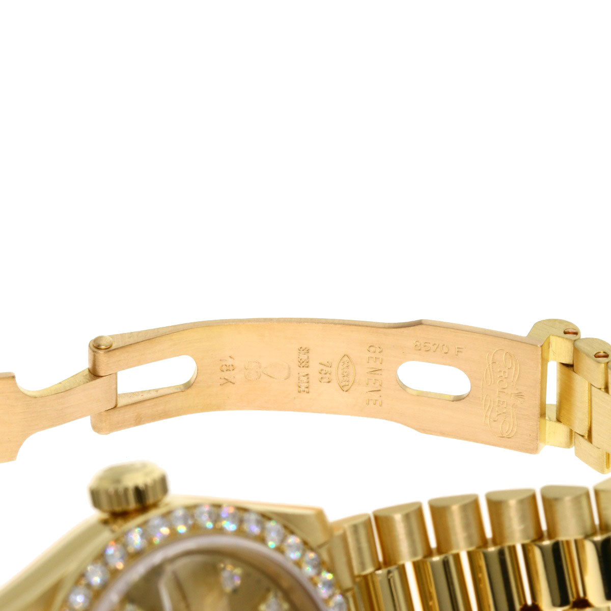 ROLEX ロレックス 69138G デイトジャスト 10P ダイヤモンド 腕時計 K18YG レディース 中古