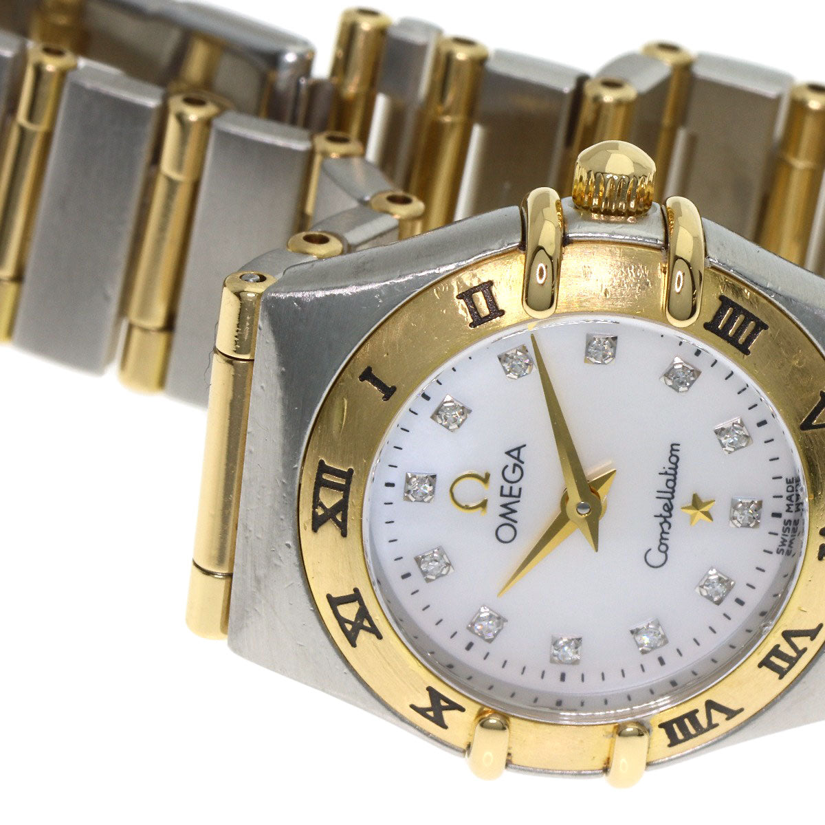 OMEGA オメガ 1262.75 コンステレーション ミニ 12P ダイヤモンド 腕時計 SS レディース 中古