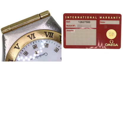 OMEGA オメガ 1262.75 コンステレーション ミニ 12P ダイヤモンド 腕時計 SS レディース 中古