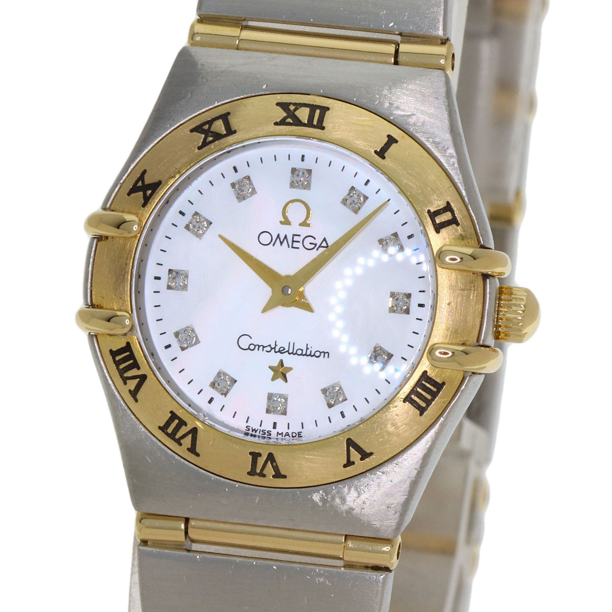 OMEGA オメガ 1262.75 コンステレーション ミニ 12P ダイヤモンド 腕時計 SS レディース 中古