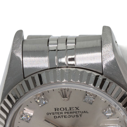 ROLEX ロレックス 69174G デイトジャスト 10P ダイヤモンド 腕時計 SS レディース 中古