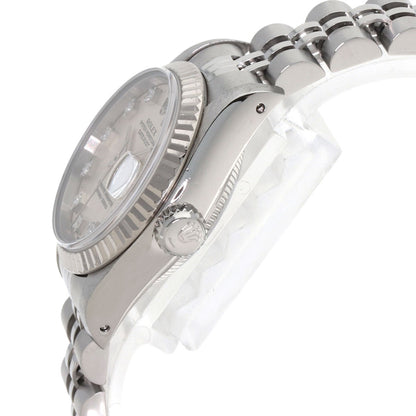 ROLEX ロレックス 69174G デイトジャスト 10P ダイヤモンド 腕時計 SS レディース 中古