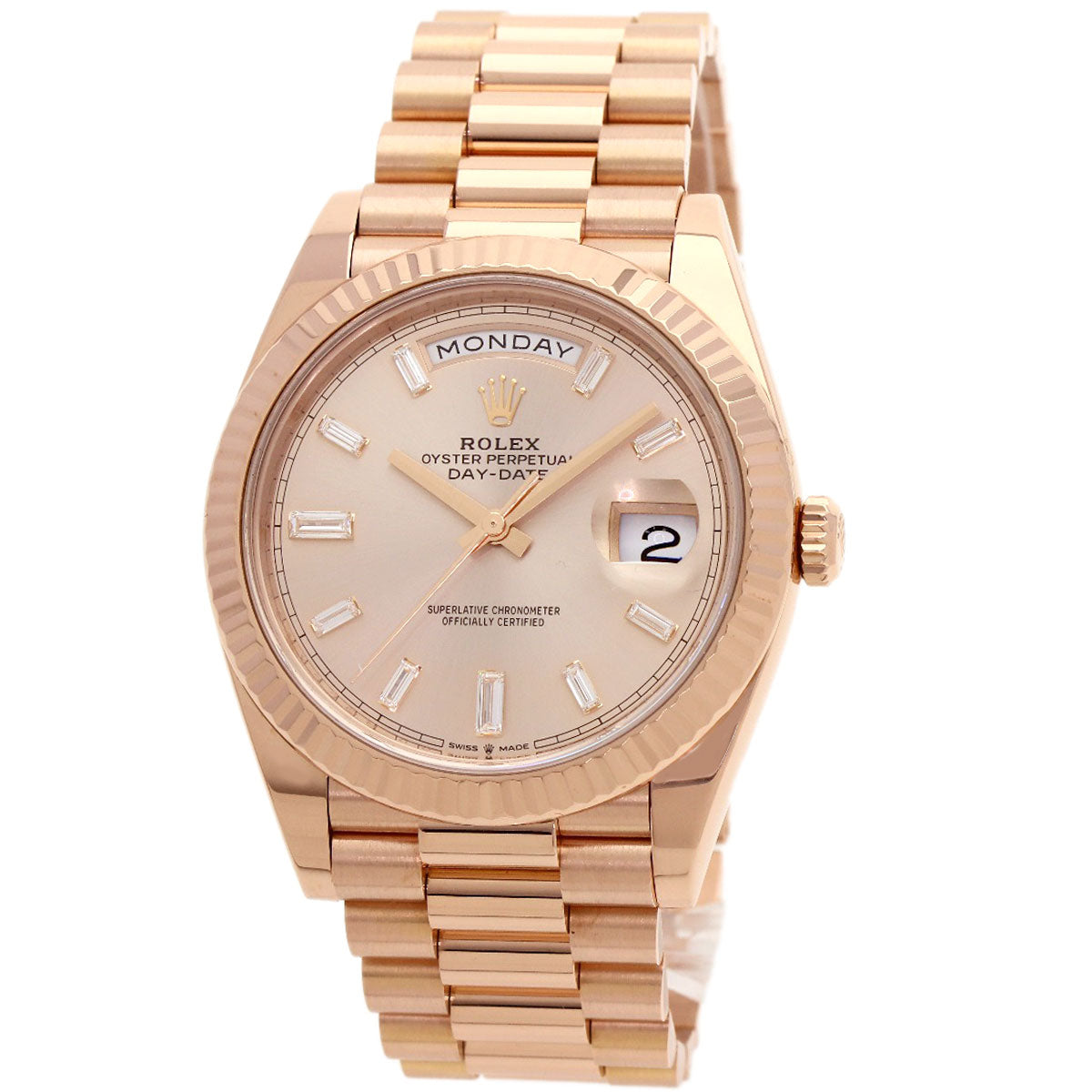 ROLEX ロレックス 228235A デイデイト40 10P ダイヤモンド 腕時計 K18PG メンズ 中古