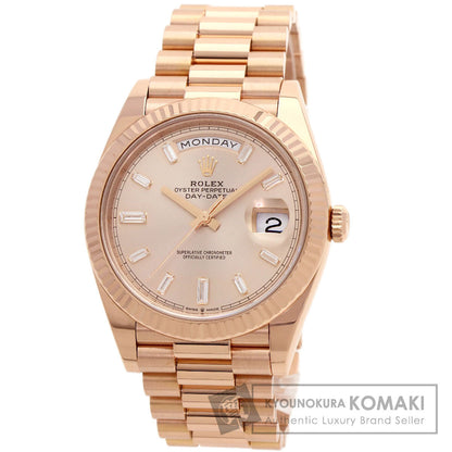 ROLEX ロレックス 228235A デイデイト40 10P ダイヤモンド 腕時計 K18PG メンズ 中古