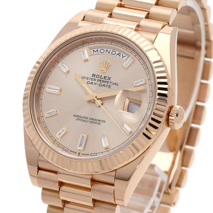 ROLEX ロレックス 228235A デイデイト40 10P ダイヤモンド 腕時計 K18PG メンズ 中古
