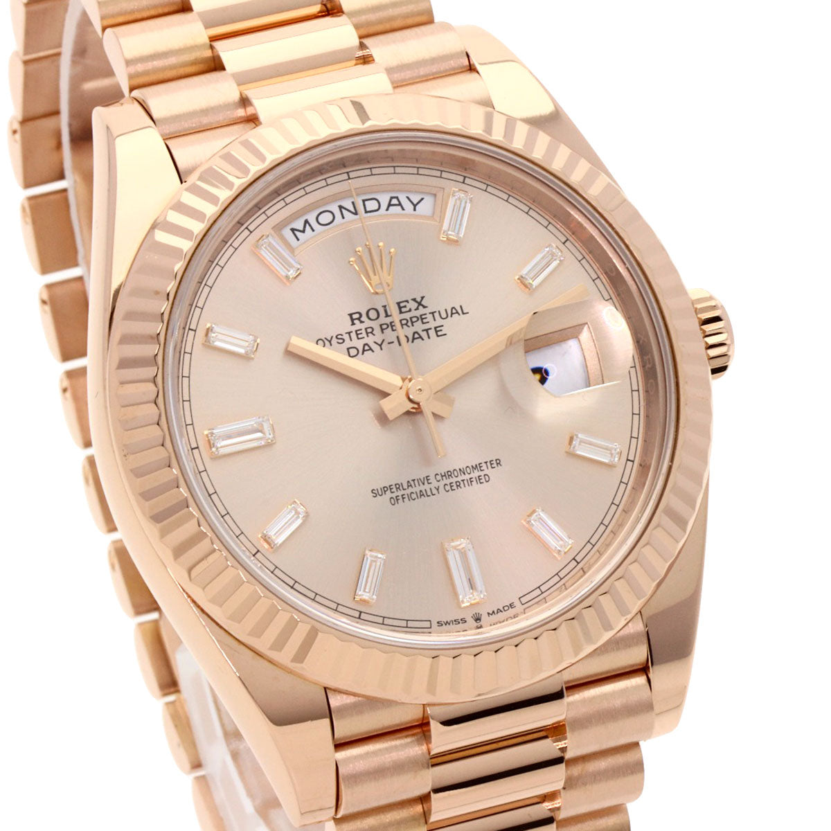 ROLEX ロレックス 228235A デイデイト40 10P ダイヤモンド 腕時計 K18PG メンズ 中古